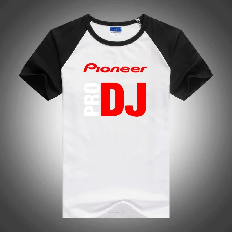 DJ Pioneer PRO 2024 Men's New T-Shirt Color Block Round Neck Short Breathable Raglan Sleeve Patchwork Casual Harajuku Sports Top