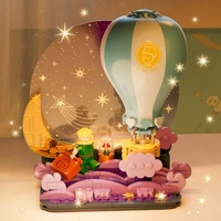 Le Petit Prince Pantasy Building Blocks Hot Air Balloon Desktop Decoration Puzzle Assembled Model Toy Birthday Gift for Children