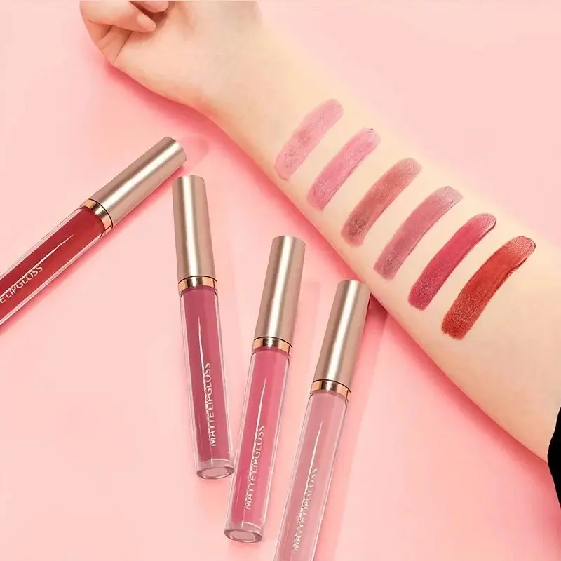 Liquid Lip Gloss Pack Set Long Lasting Water Resistant Matte Lipstick Ink Stain Lip Tint Korean Make-up for Women Beauty