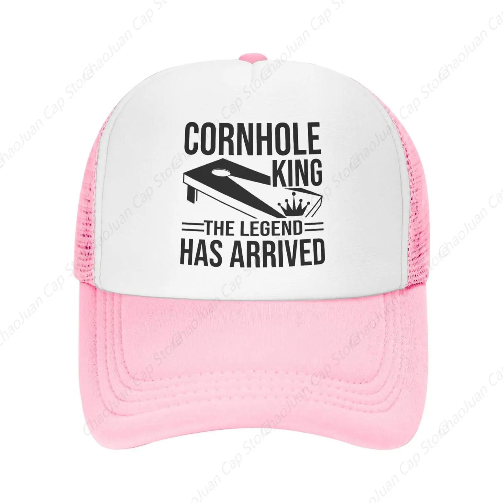 Cornhole King The Legend Has Arrived Trucker Hat Adjustable Baseball Cap for Unisex Snaps Hats