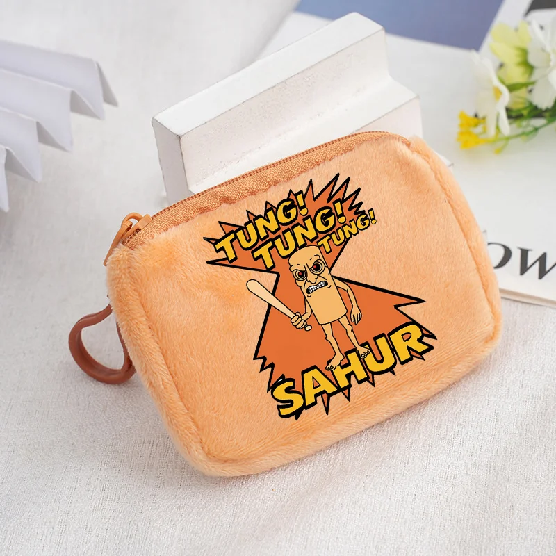 Italian Brainrot Coin Purse Tung Tungtung Sahur Wallet Telala Funny Shark Portable Card Bag Storage Pouch Key Chains Mini Bags view 4