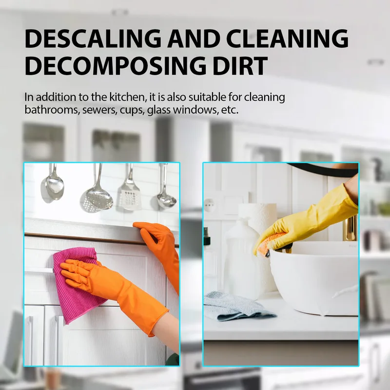 Multi Purpose Tablets Household Kitchen Cleaner  Heavy Oil Stain Removal Descaling For Stove Cookware Stainless Steel