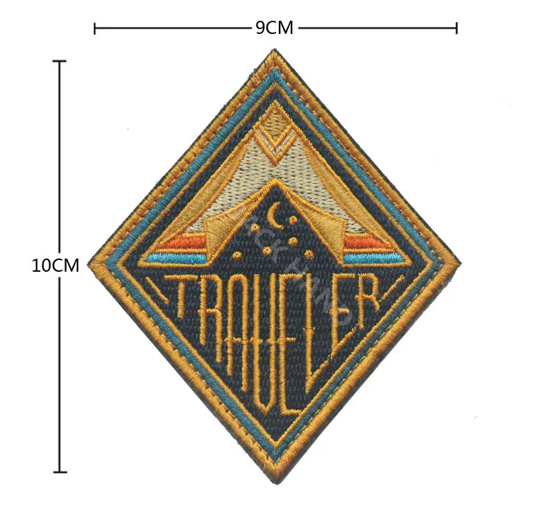 Outdoor Camping Tactical Patch Compass Wolf Embroidered Patch HOOK LOOP Badge Fit Backpack Jackets Clothing Stickers Embroidery