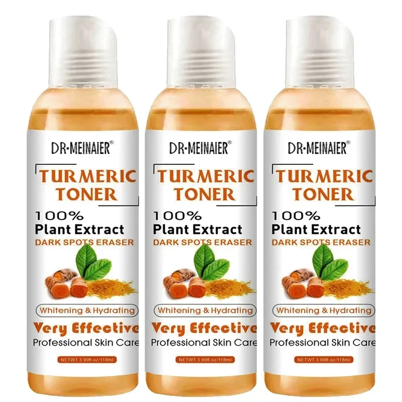 3pcs Whitening Turmeric Toner Brightening Face Serum Dark Corrector Moisturizing Vitamin C Ginger Essence Korean Cosmetics