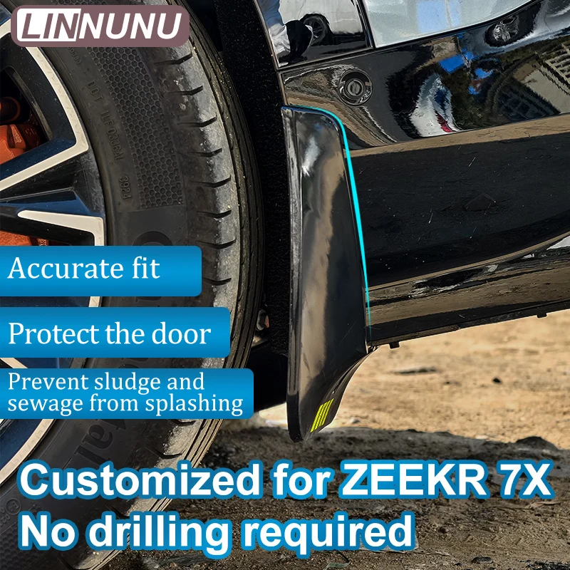 LINNUNU Auto-Schmutzfänger für Zeekr 7X 2025 2026, Schmutzschutz, Reifenkotflügel, Radabdeckungen, Kotflügelzubehör – Detail 4
