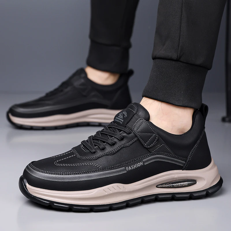 

Men's Casual Pilot Shoes Fashionable All-Match Sporty Slip-On Cowhide Leather Comfortable Breathable EVA Insole Rubber Outsole