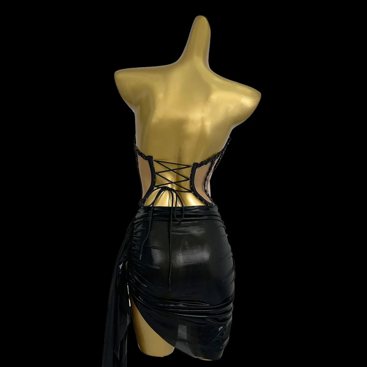 Heavy Industry Rhinestone Strapless Dress, Moda e Sexy Hip Hugging, Boate e Bar Party Vestido de noite