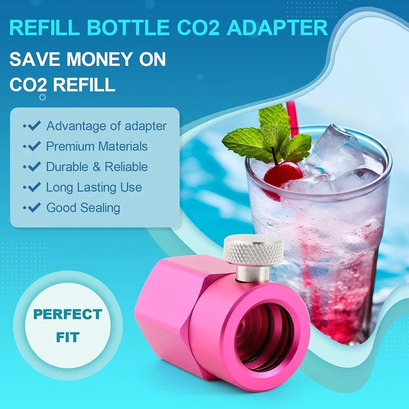 Kit de conector adaptador de recarga de CO2 para Soda Maker, rosca de cilindro de CO2, repuesto de adaptador de conector de tanque de CO2 CGA320