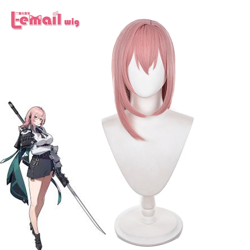

L-email wig Synthetic Hair Game Zenless Zone Zero Tsukishiro Yanagi Cosplay Wigs 70cm Long Pink Color Wig Heat Resistant Wig