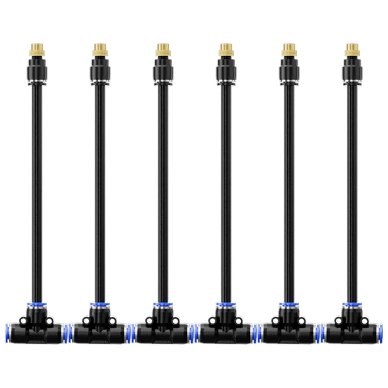 

Universal Free Bending 10-50Pcs Yellow Copper Mist Nozzle Straight Push Lock Joint Hose Garden Watering Sprayer ﻿9/12mm