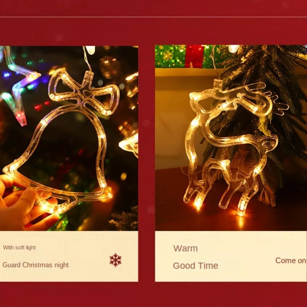 LED عيد الميلاد مصاصة ضوء الستار جارلاند الجنية سلسلة أضواء ستار مصباح شجرة عيد الميلاد زخرفة ديكور سلسلة مصباح معلق #6