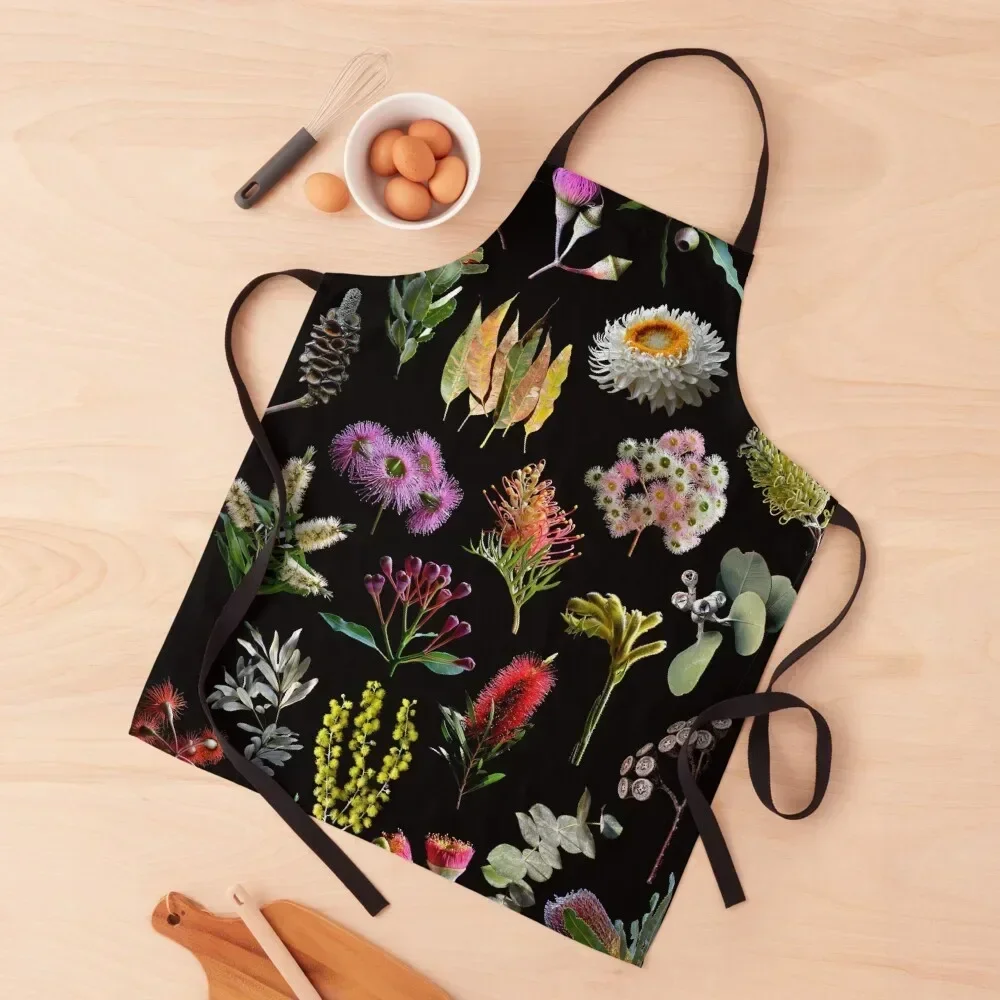 

Australian Nature Collage Apron Household Items Useful Women's Home Clothes For Kitchen Women barber men Apron