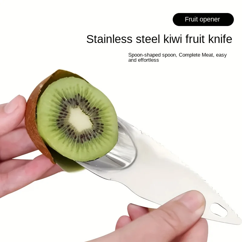 Stainless Steel Kiwi Knife Easy Tool for Digging Peeling and Scooping Fruits, Fruit Pulp Peeling Scoop, Kiwi Fruit Digging Knife