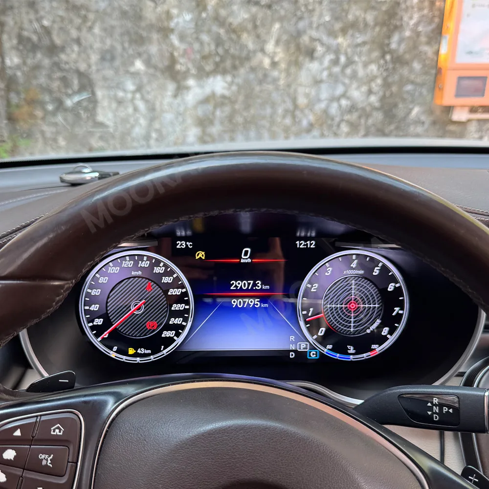 Car Dash Digital Cluster For Mercedes Benz C Class W205 2015-2021 LCD Instrument Panel Odometer Meter Speedometer Auto Headunit