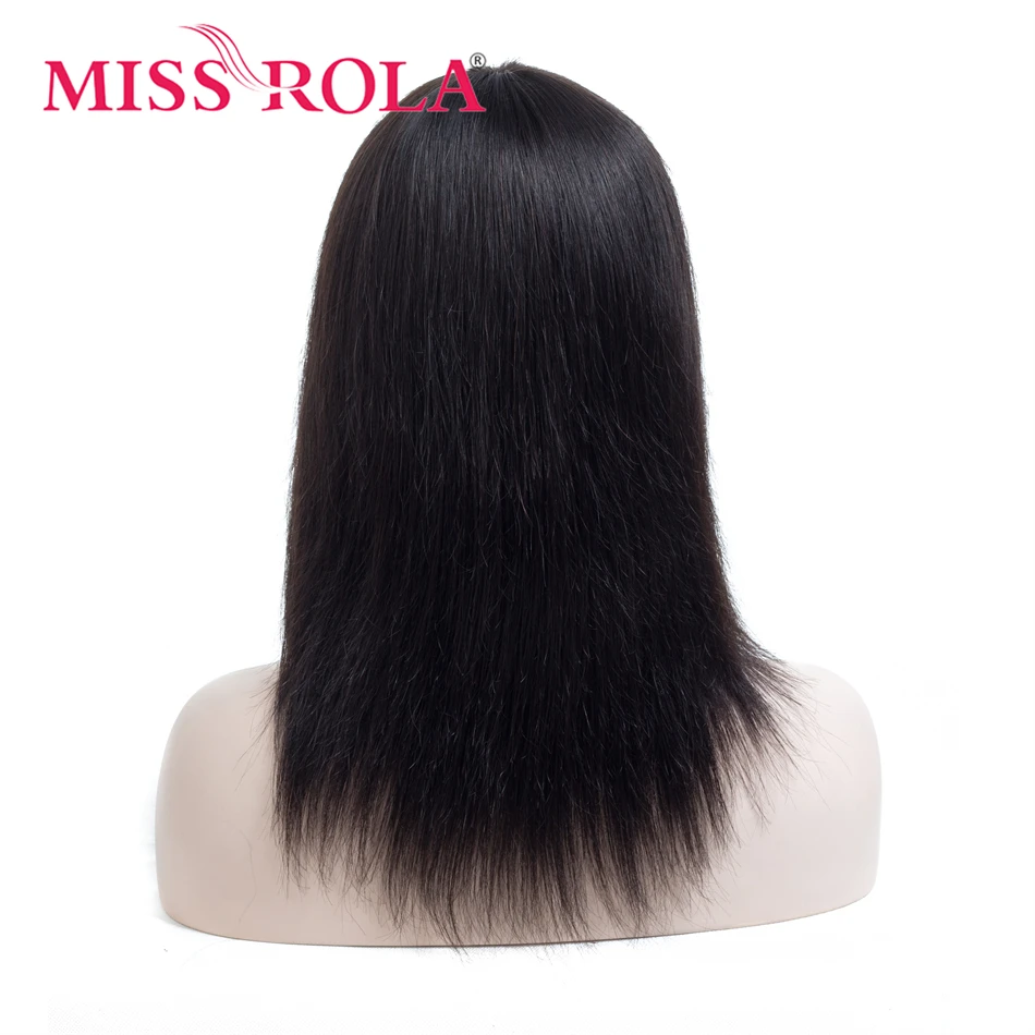 MISS ROLA #99J 4# 1B Color Straight Short Human Hair Wigs Brazilian Non-Remy Hiar 100% Human Hair Wigs Machine Made Short Wig