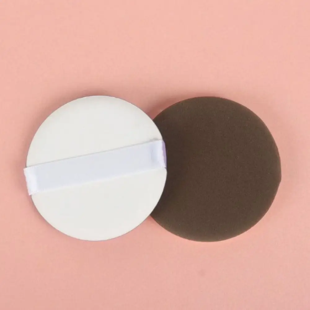 2 قطعة وسادة هوائية مستديرة صغيرة عالية الجودة منتفخة رقيقة ذات الاستخدام المزدوج أداة تجميل جافة ورطبة خفيفة الوزن إسفنجة أساس