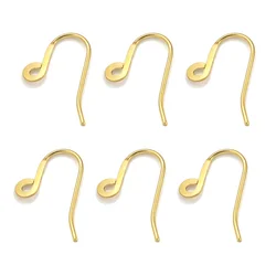 20pcs Stainless Steel PVD Plated Gold Earring Hooks French Ear Wires for DIY Earrings Jewelry Making Findings Materials