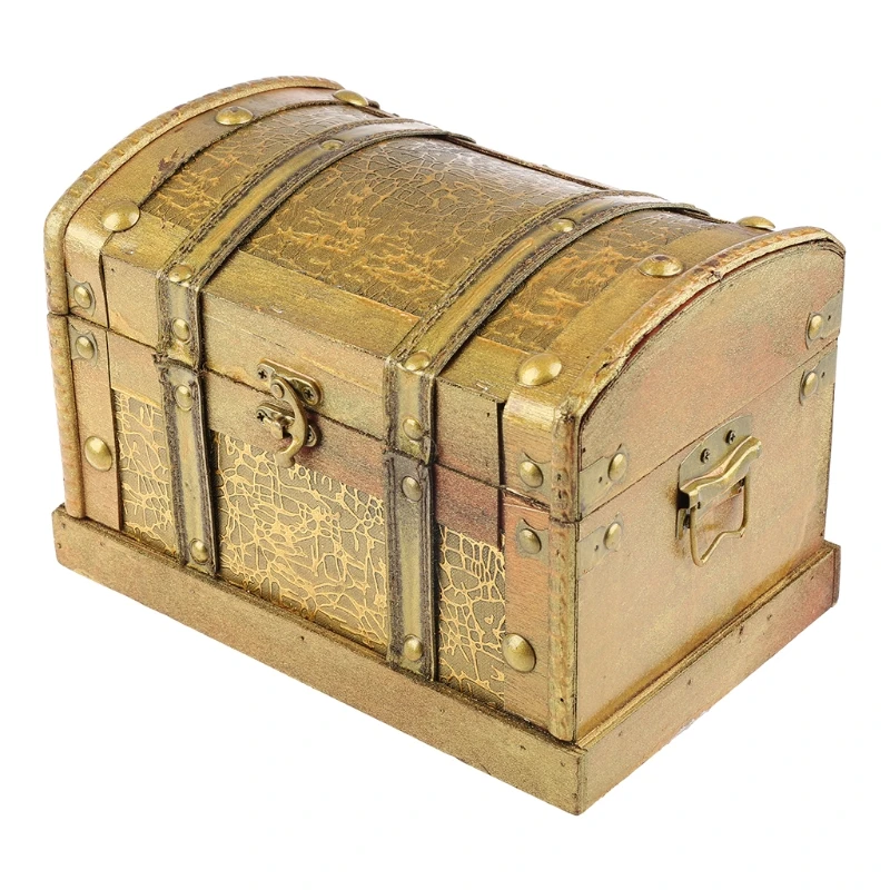 Desktop Box Gifts Wooden Treasure Chest for Friends Family Colleagues Neighborhoods  Vintage Jewelry Storage Box