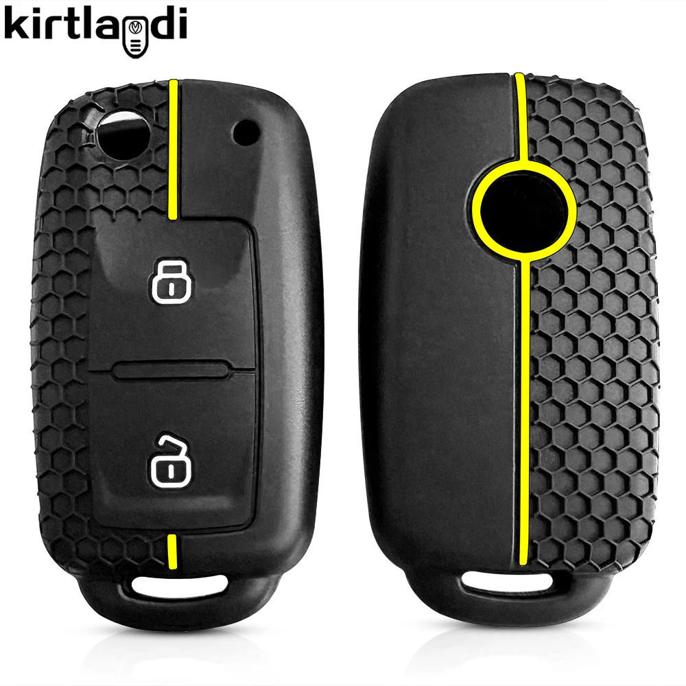 For VW Volkswagen Jetta Passat Polo Bora Golf 4 5 6 Touran Caravelle Skoda Fabia Ligier Octavia Seat Toledo Car Key Case Cover