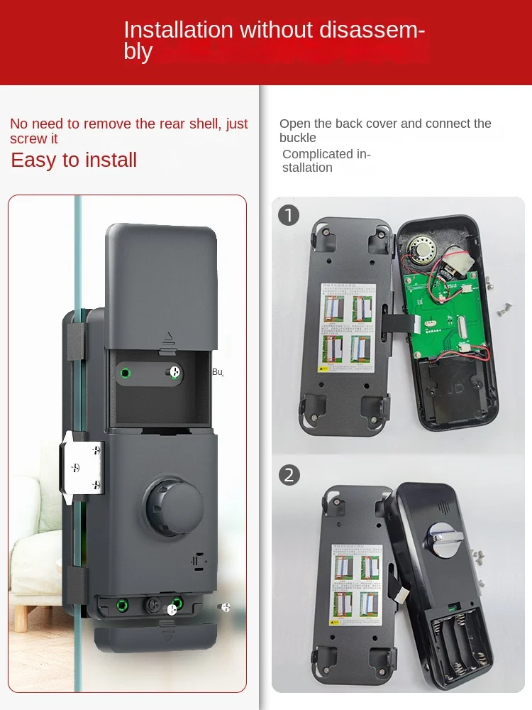 Glass door fingerprint open-free office smart password