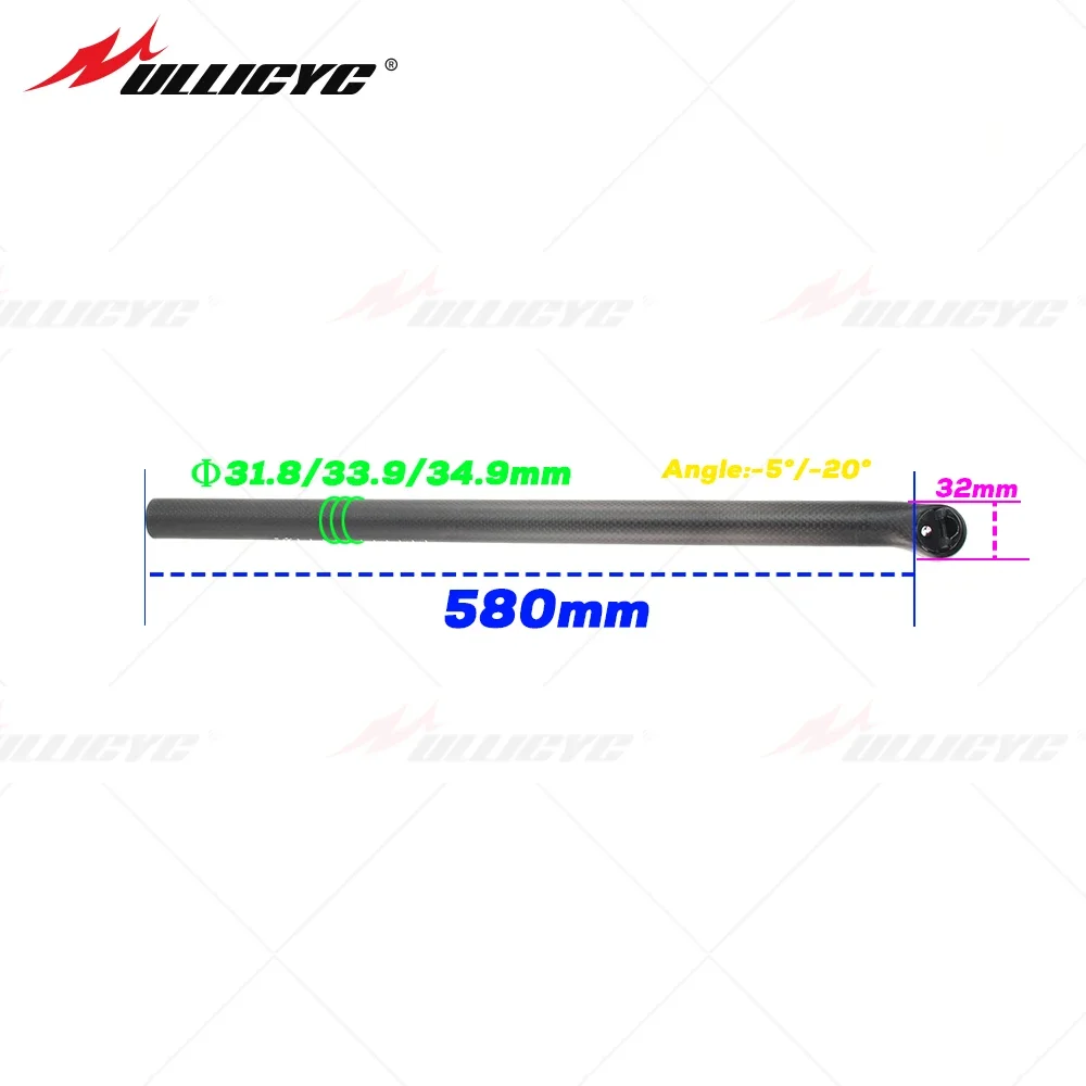 3k Matte/Gloss Carbon Fiber and Alloy Cover BMX Bike/Foldable Bicycle Seatpost Diameter31.8/33.9/34.9mm Offset Approx5/25mm