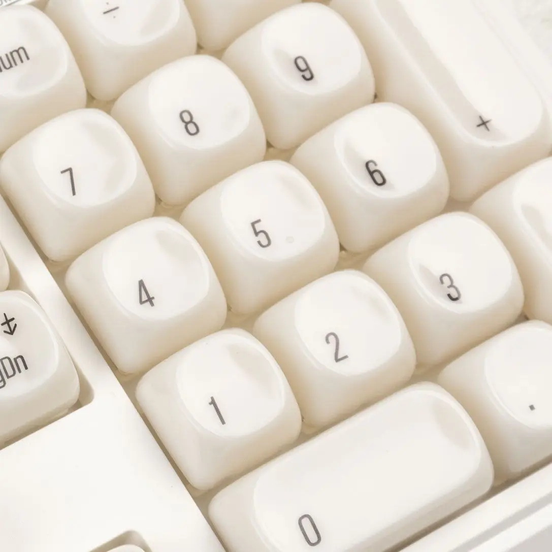 

135 Keys MOA Key Caps Glossy Style Minimalist Semi-transparent Mechanical Keyboard Keycap Custom for Aula Made68 WooitngHe60