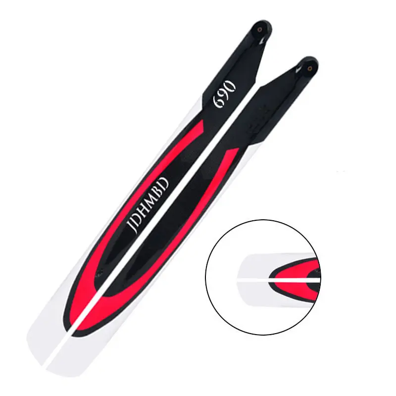Jdhmbd Rc Helicopter Main Blade 360/380/420/510/560/690mm 470 Rc Helicopter Blade Carbon Fiber Tail Rotor Blade Main Rotor view 6