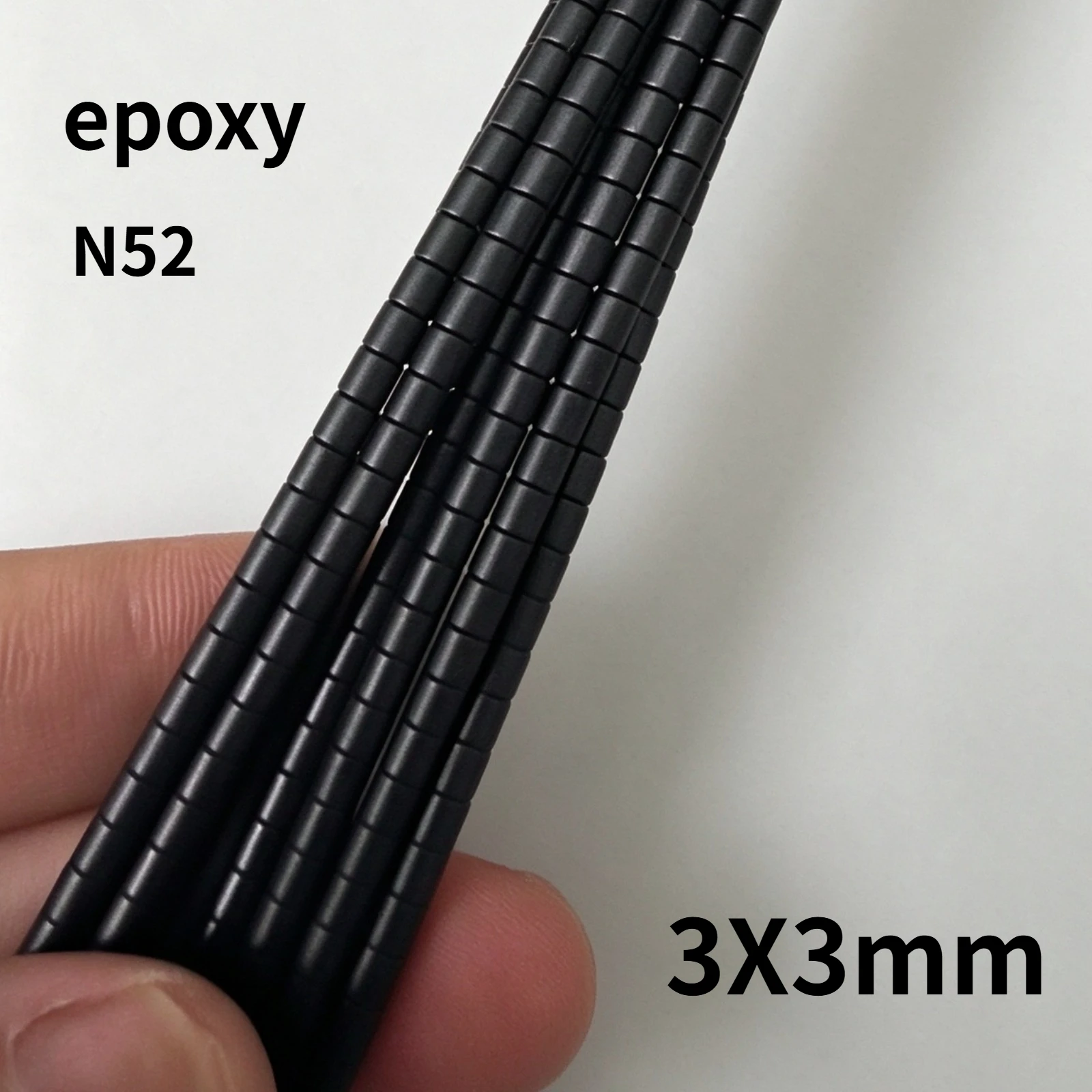 N52 3x3 Powerful Magnets Epoxy 3*3 Non-conducting salty test Neodymium High Black Motor Ebike Compressor Corrosion Insulation