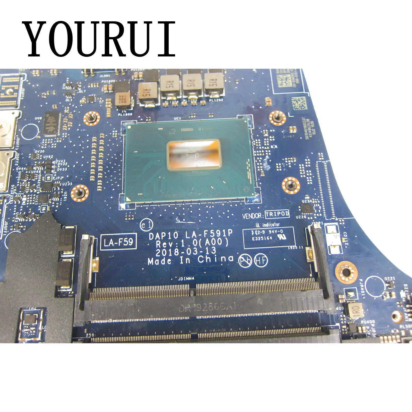 Imagem -03 - Laptop Motherboard para Dell Cpu Mainboard La-f591p Dell Precision 7530 I58400h I79850h I9-8950h