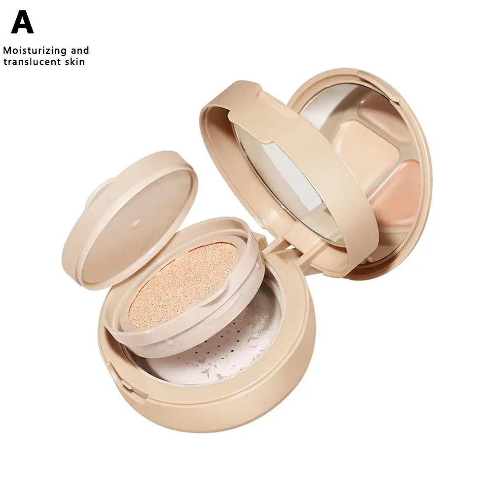 3-layer Matte Highlighter Blush Palette Pearly Shiny Eyeshadow Silkworm Face Makeup Brighten Palette Women Contour Powder 3 R0S5