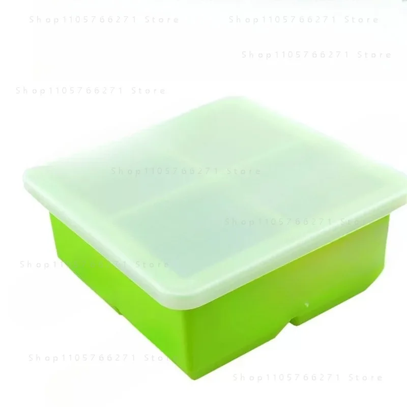 Ice cube square large ice cube mold baby complementary food fresh storage box with lid