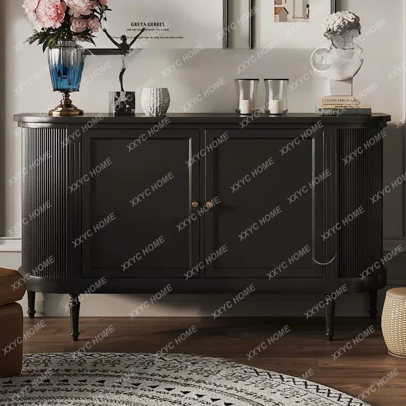Luxury Entryway Console Table New Classical Hall Decorative Cabinet Simple Semi Circular Decor Cabinet