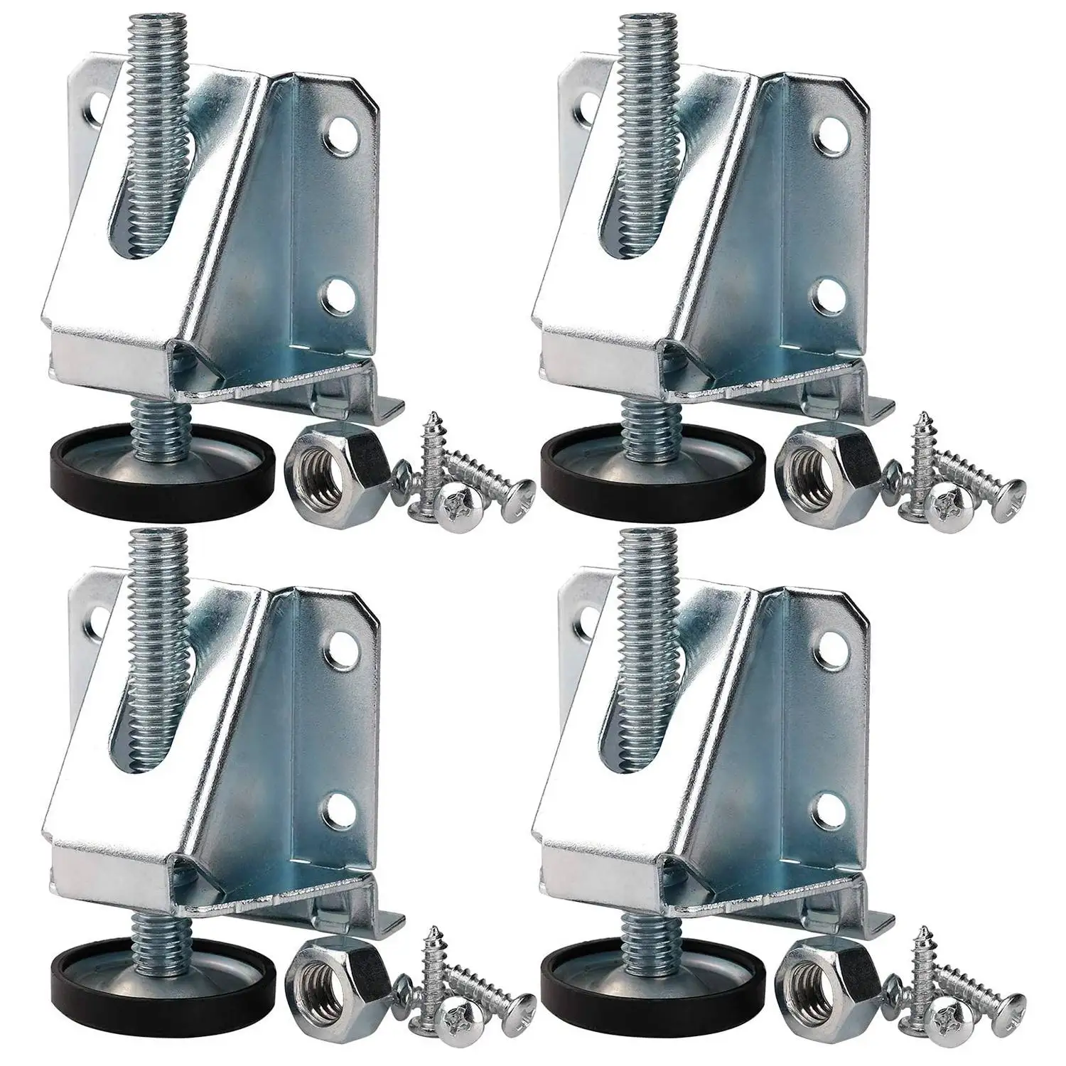 ABHI-Leveling Feet Heavy Duty Furniture Levelers Adjustable Table Leg Leveler With Lock Nuts For Furniture,Table, Cabinets, Work
