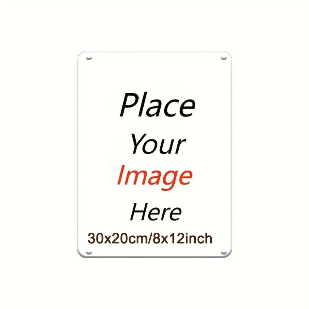CIFbuy 8x12In Customizable Metal Wall Plaque, Personalized Custom Design Home Cafe Garage Decor