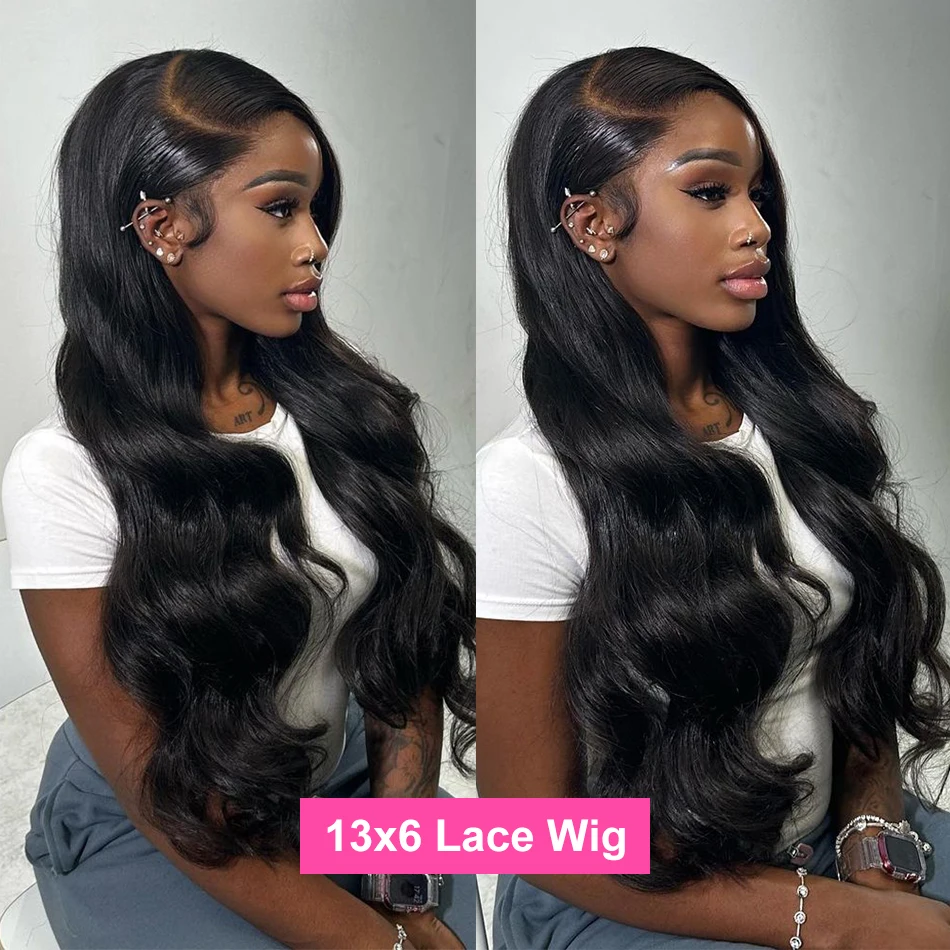 Perruque Lace Front Wig Body Wave brésilienne naturelle Hd 13x6, 30 pouces, pre-plucked, livraison gratuite, perruque pour femmes noires