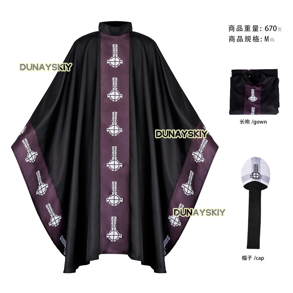 Adult Medieval Gothic Witch Witch Robe Halloween Dress Vampire Gender-neutral Horror Costume Dad Emeritus Costume