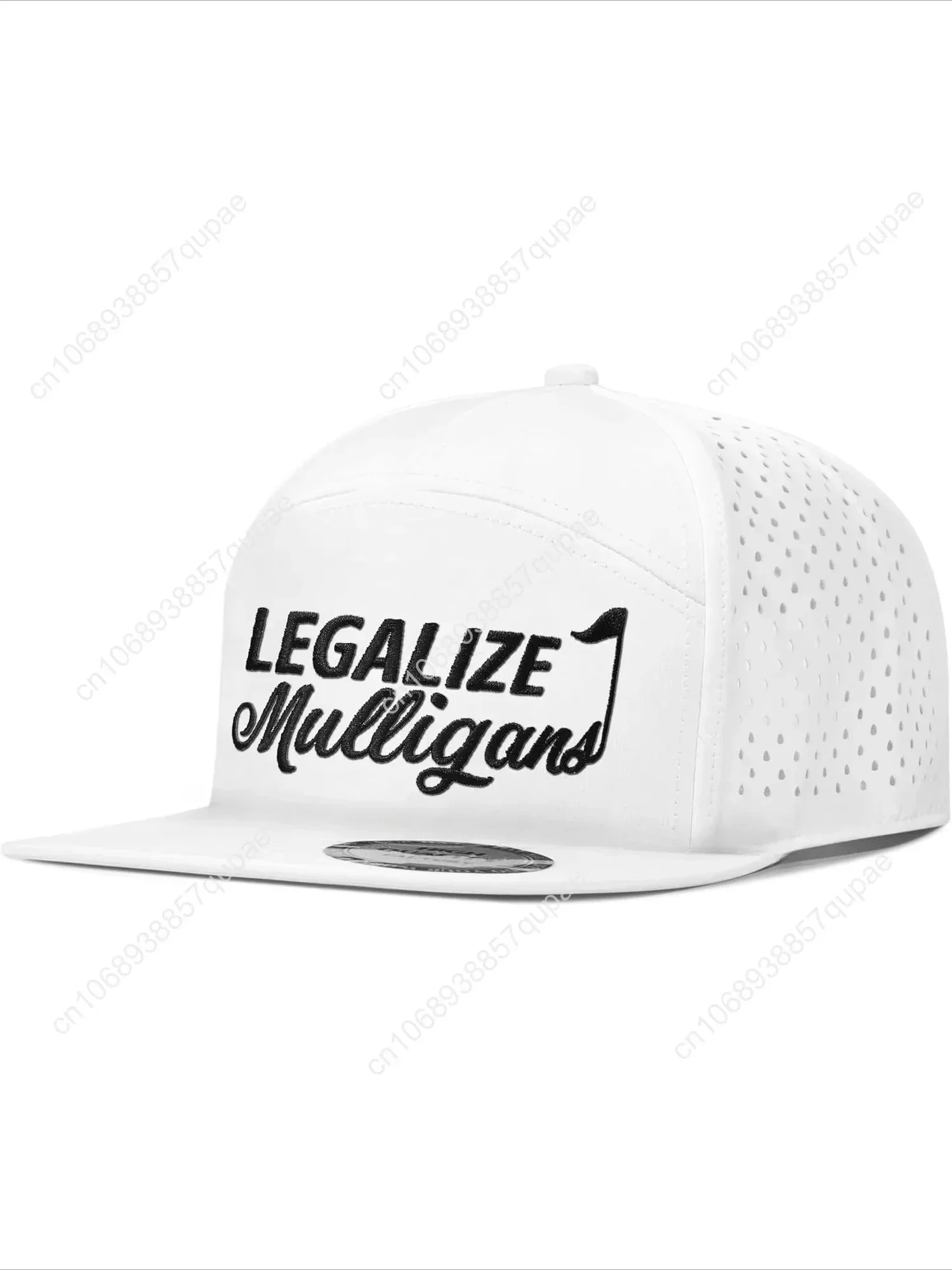 

Funny Golf Hats Funny Golf Gifts for Men,Golf Rope Hat for Men,Flat Bill Snapback Hat - Black/White