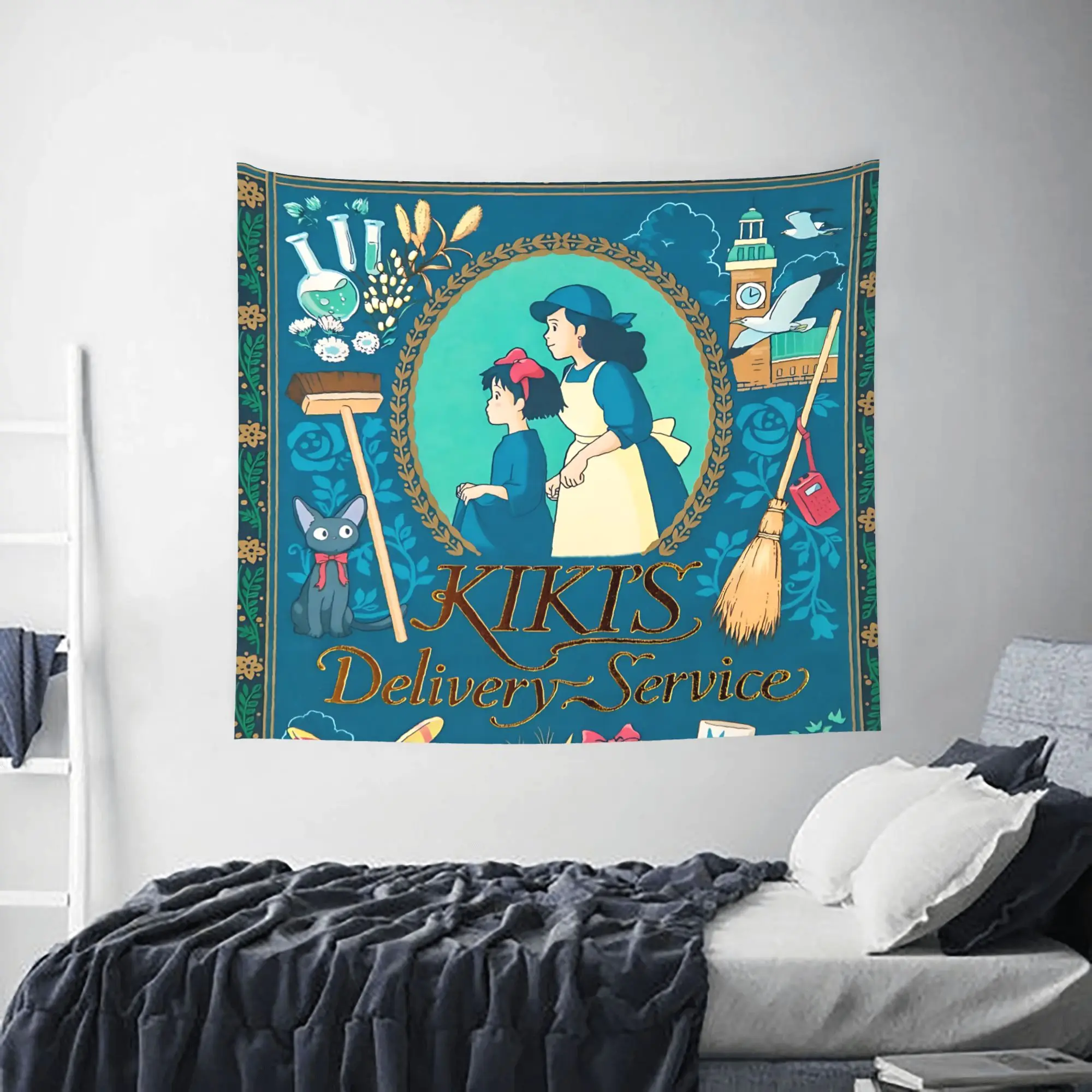 Cutecore Anime Kiki’s Delivery Service Tapestry Room decoration  Home Decoration Tapestry Decor Accessories Cute Room Decor