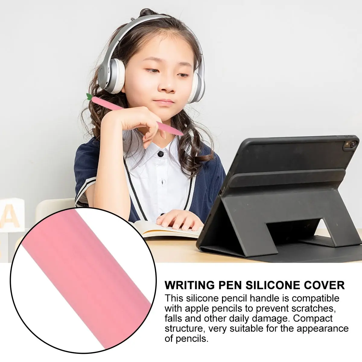 

Stylus Case Pen Silicone Cover Pencil Cap Carrot Protective Silica Sleeve for