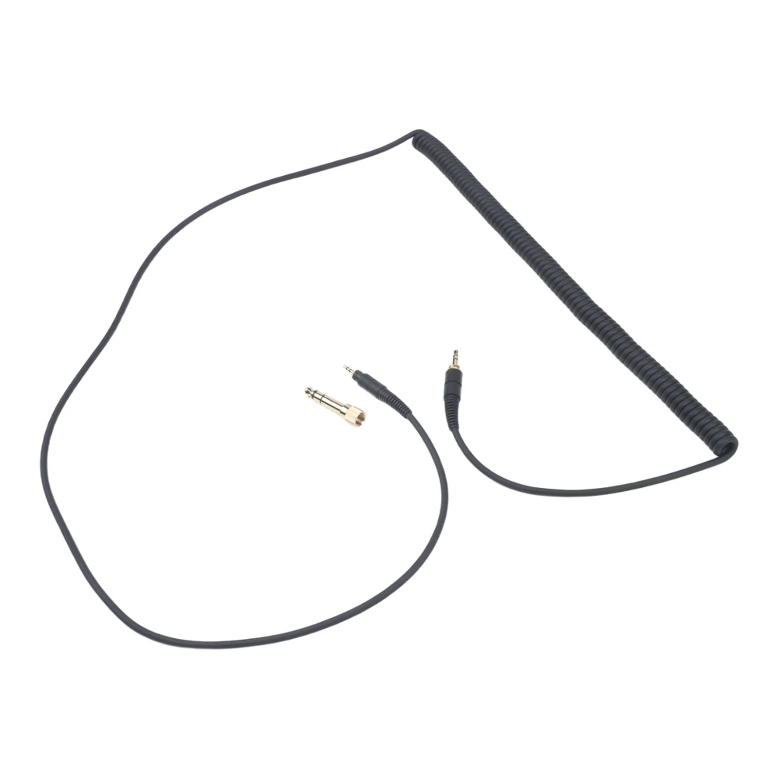 3 Meter Spring Headphone Cable for AKGK361 with Secure Connectors and 6 35 Inch Adapter for Enhanced For Audio Connection