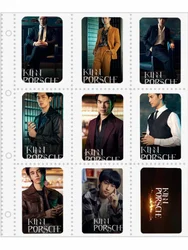 8PC/SET Bbbuild MileApo Jeffbarcode Poster Small Double-side Rounded Cards Thai TV KinnPorsche Drama Stills 8.6*5.4cm Photo Card