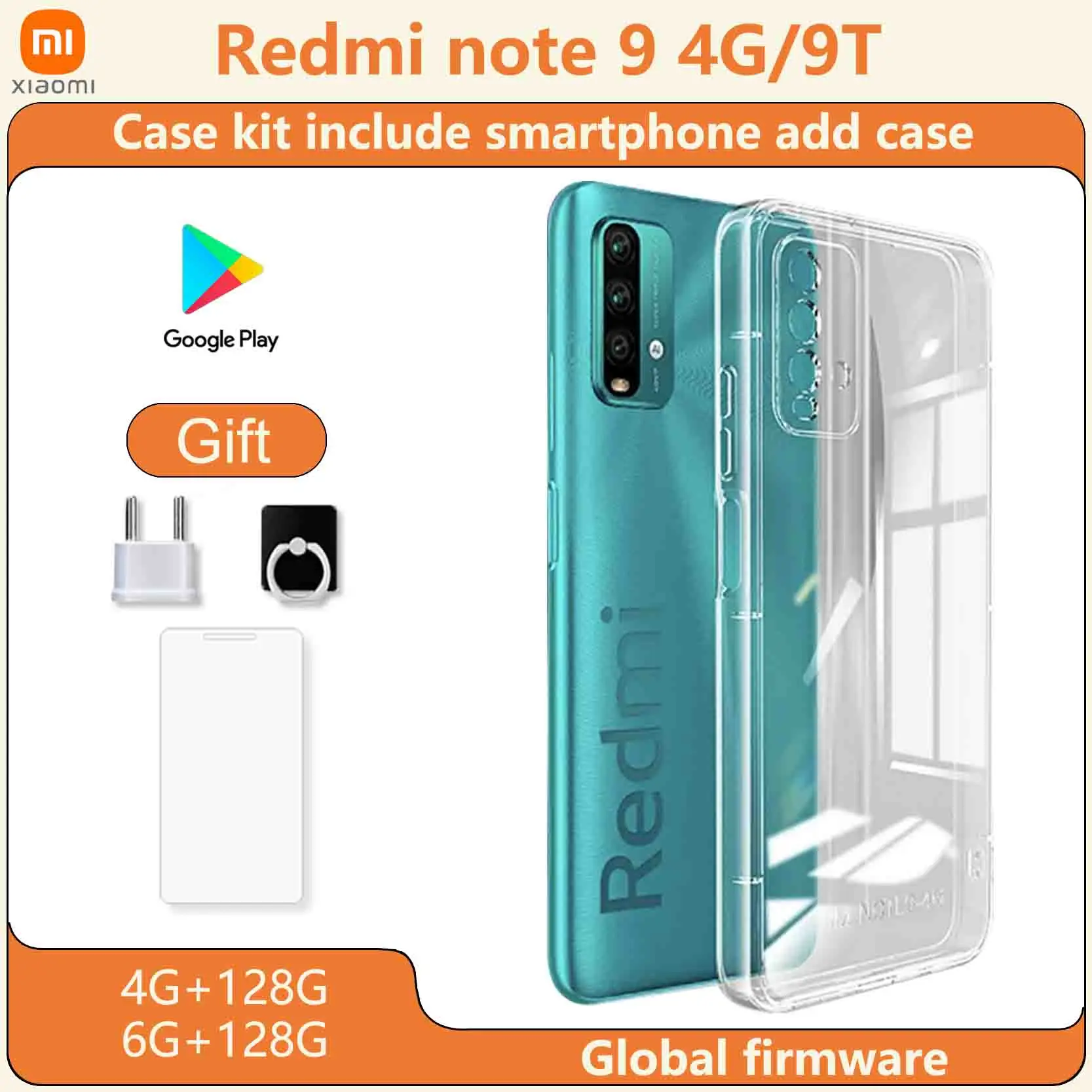 Xiaomi Redmi Note 9 4G / 9T Smartphone case kit Snapdragon 662 6.53-inch 18w (QC3.0) side fingerprint used phone