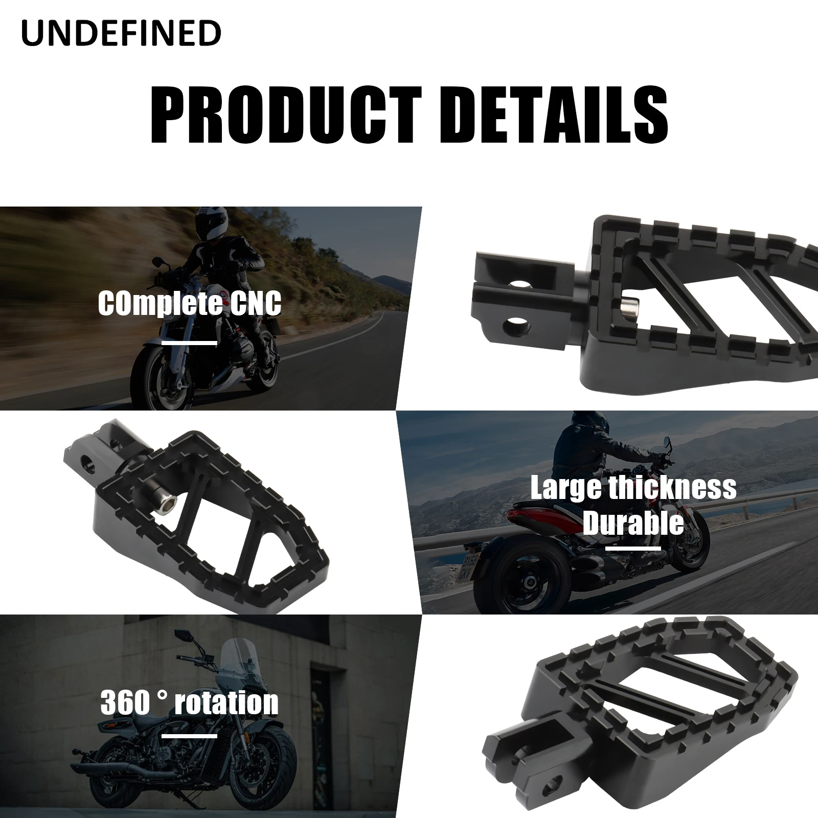 Front Foot Pegs Riot Footrest Pedal For Harley Softail FLDE Deluxe FLHC Heritage Classic FLSB Sport Glide FXBR Breakout 18-2023 view 6