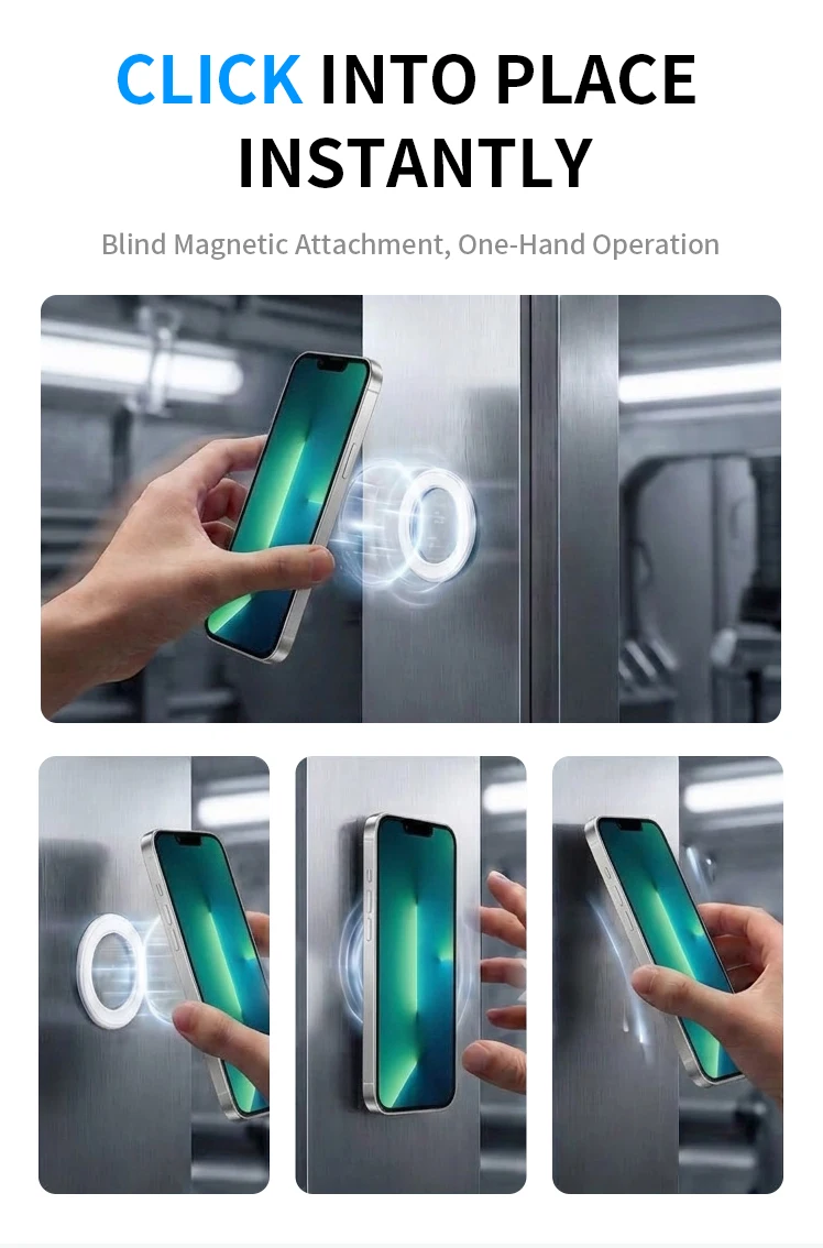 Doppelseitiger Starker Magnetischer Wandhalter für iPhone 15 16 17 Pro Max Fitness-Studio Magnetring-Halterung Auto-Telefonhalterung für Magsafe – Detail 11