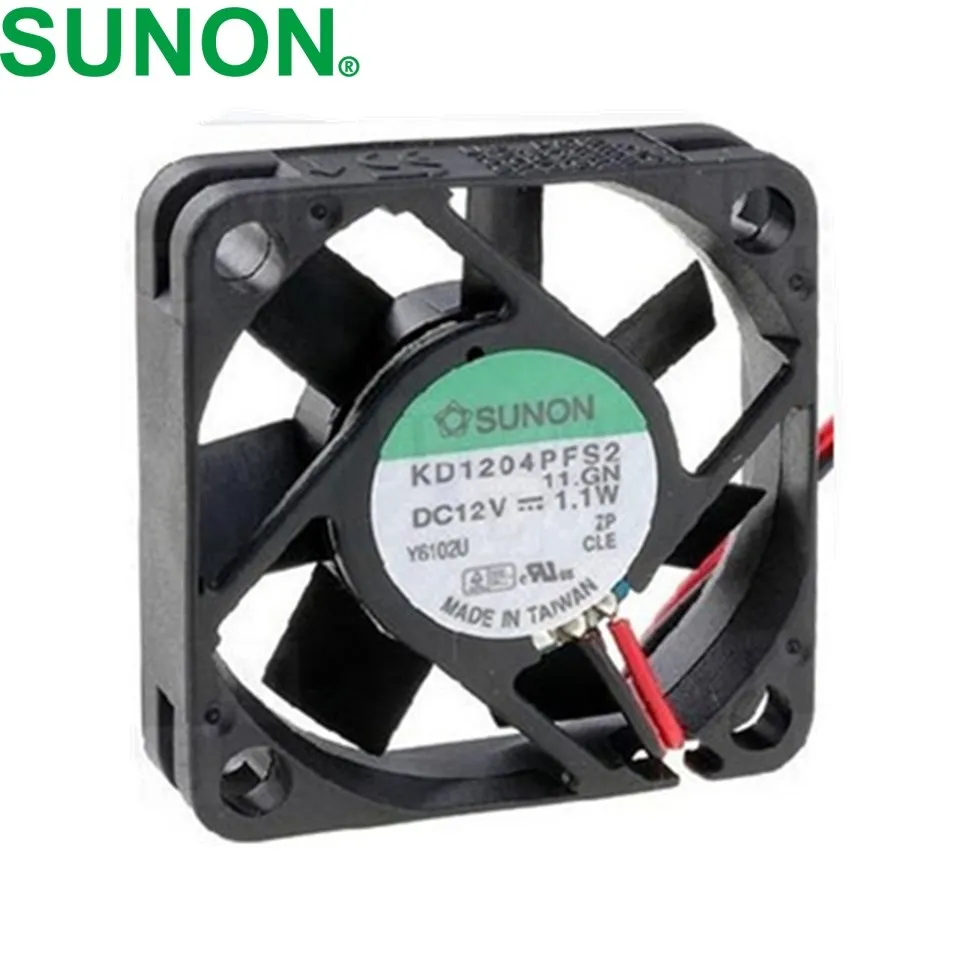 

KD1204PFS2, 11.GN DC 12V 1.1W, 40x40x10mm Server Square cooling fan for SUNON