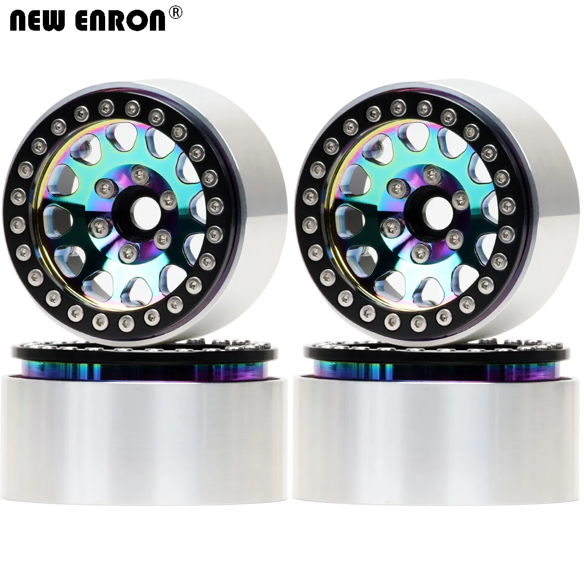 

NEW ENRON 1.9 inch 1:10 Aluminum Deep Dish Beadlock Wheel Rim Green for 1/10 RC Axial SCX10 TRAXXAS TRX4 Redcat Gen8 D90