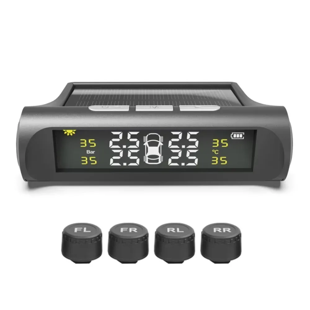 

Система контроля давления в шинах TPMS, солнечная энергия, цифровой ЖК-дисплей, монитор давления в шинах, внешний датчик безопасности вождения