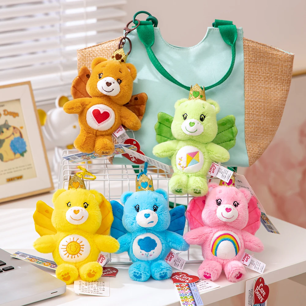 

Подвеска Care Bears с вокалом и крыльями, плюшевый аниме Kawaii, плюшевый брелок для ключей, украшение для сумки, кукла, рюкзак для девочек и мальчиков, плюшевые брелоки