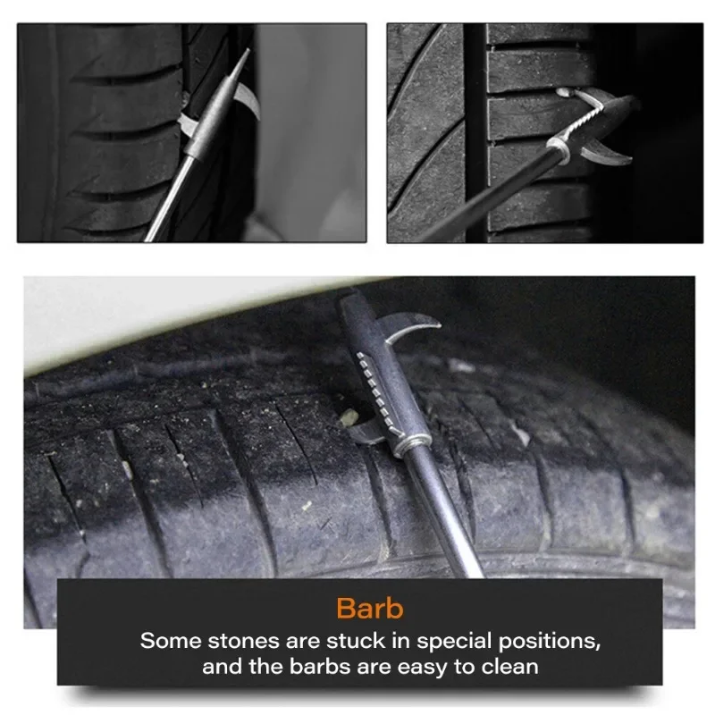 Car Tire Stone Cleaning Tool Detachable Screwdriver Auto Wheel Stone Clean Groove Broken Remover Tire Repair Kit Car Accessories