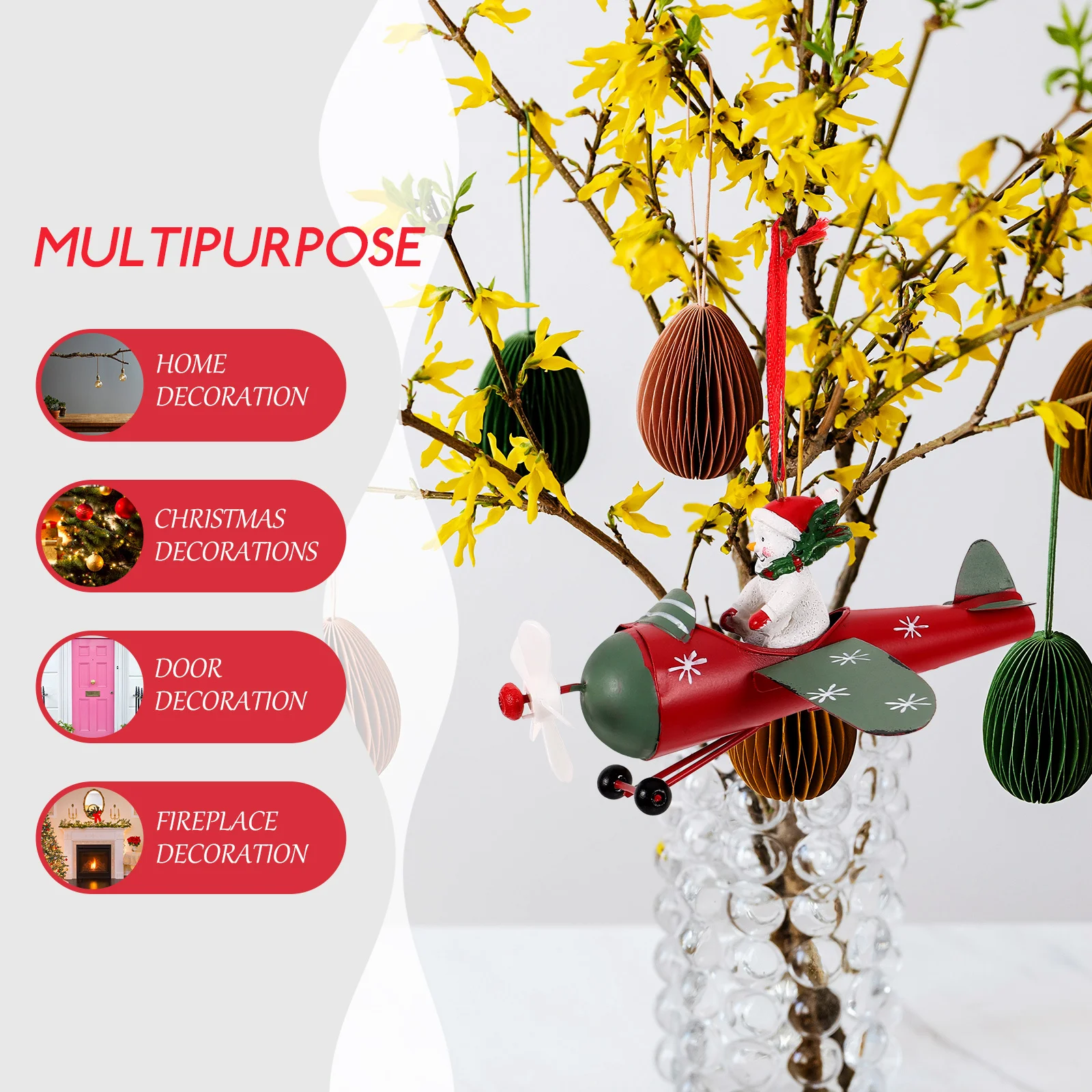 

Christmas Hanging Decoration Snowman Aircraft Xmas Tree Pendant Party Favor Xmas Tree Hanging Ornament Winter Decoration